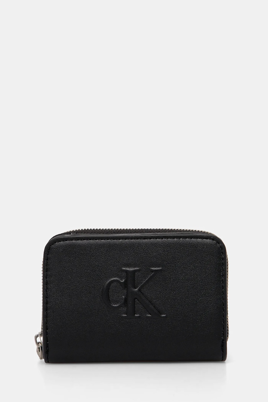 Levně Peněženka Calvin Klein Jeans černá barva, LV04K1004G