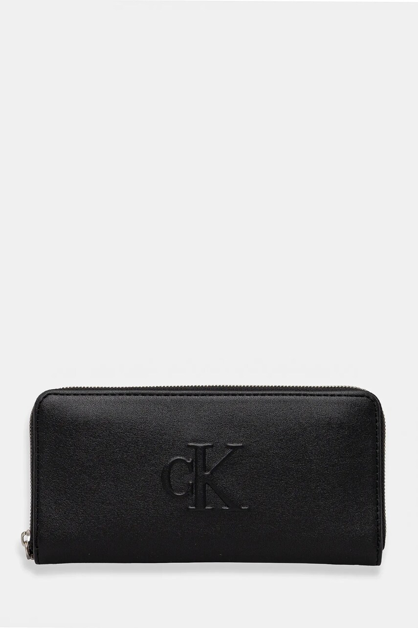 Levně Peněženka Calvin Klein Jeans černá barva, LV04K1005G