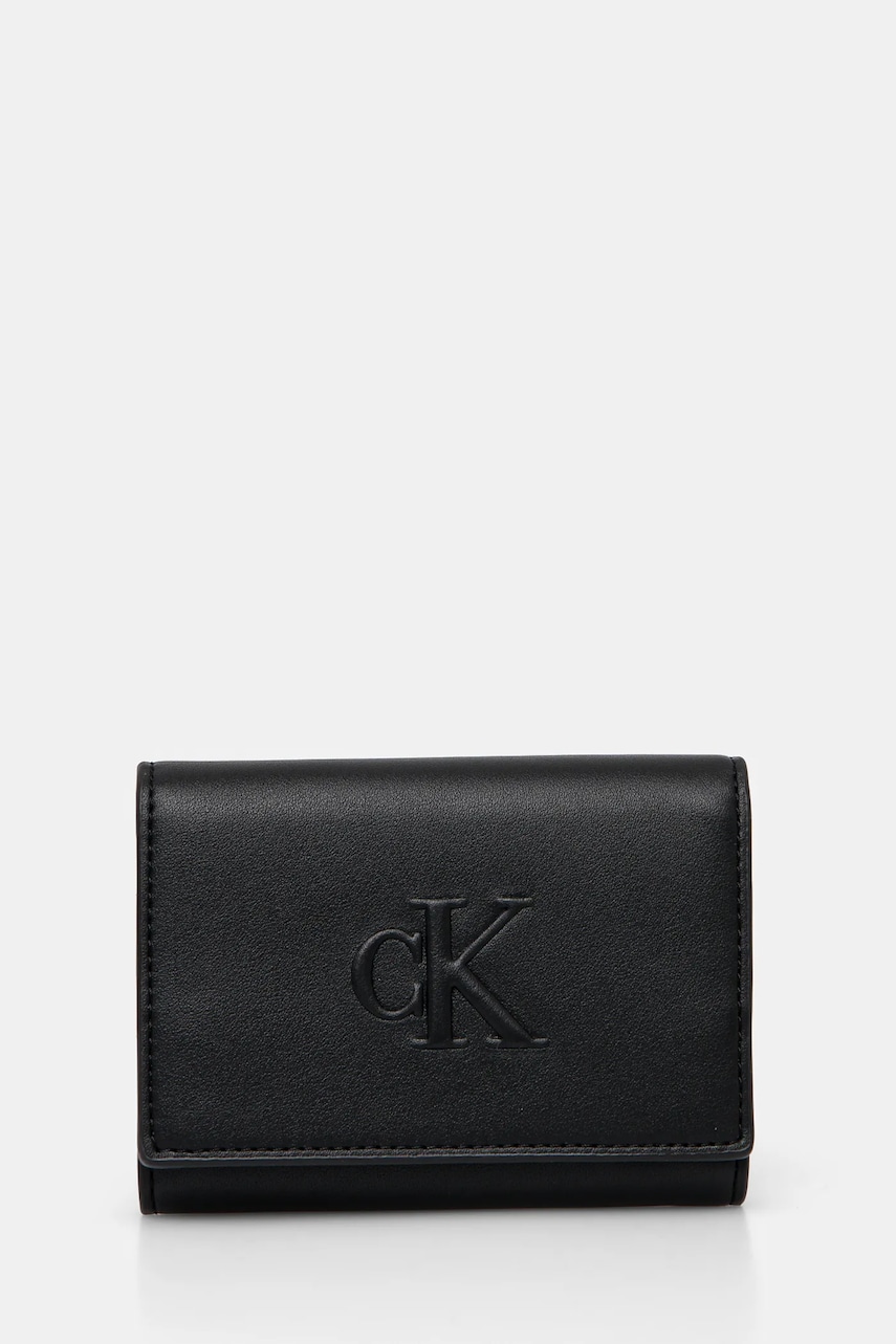 Levně Peněženka Calvin Klein Jeans černá barva, LV04K1078G