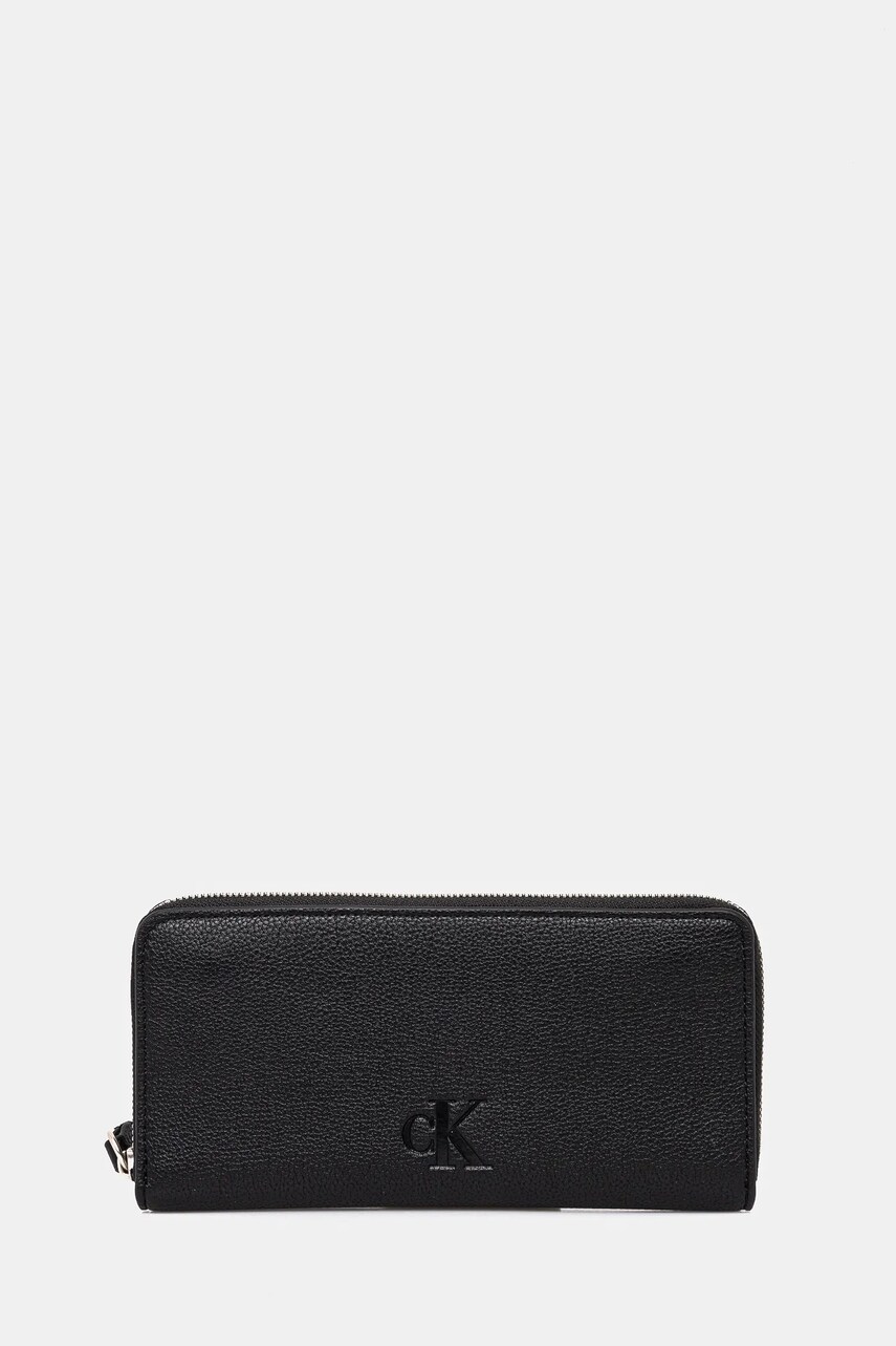 Levně Peněženka Calvin Klein Jeans černá barva, LV04K1000G