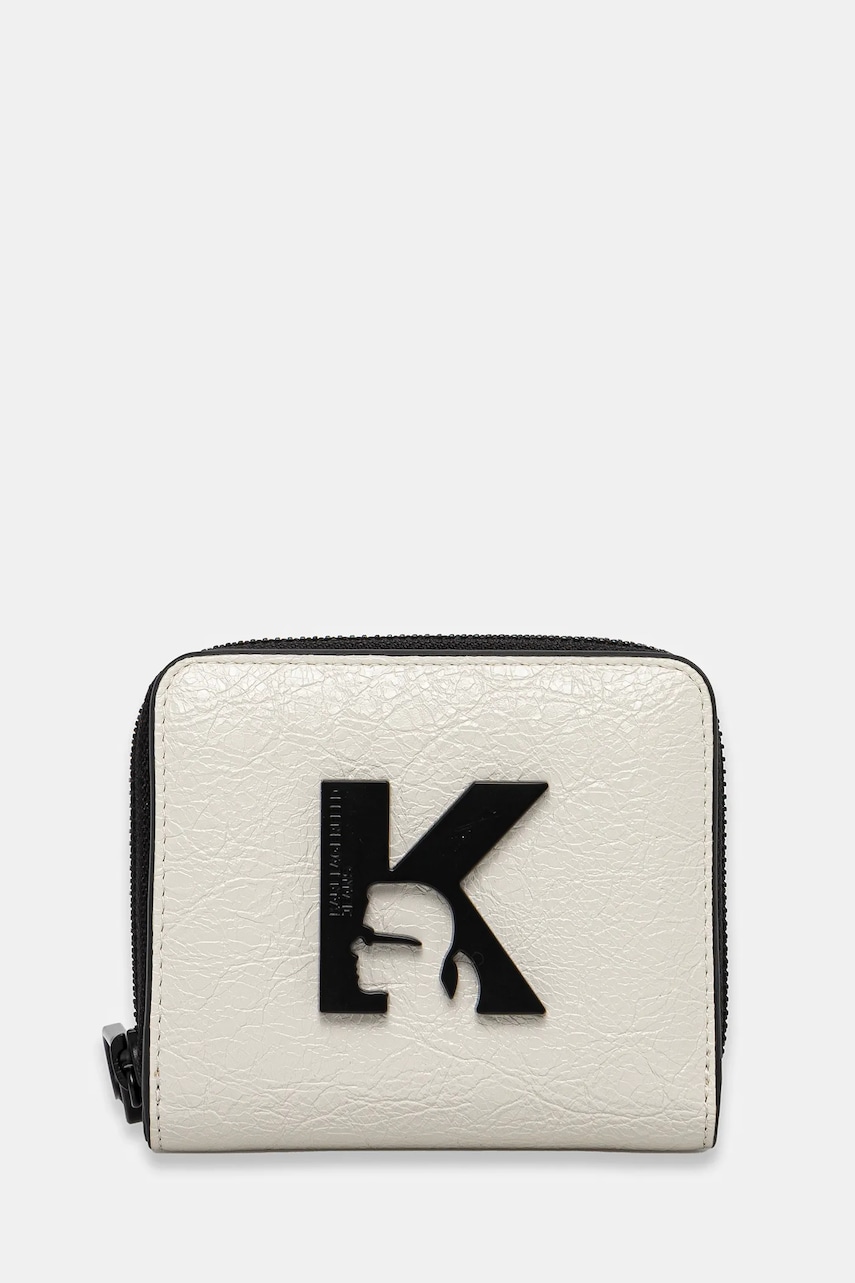 Karl Lagerfeld Jeans portofel culoarea alb, A2W32039