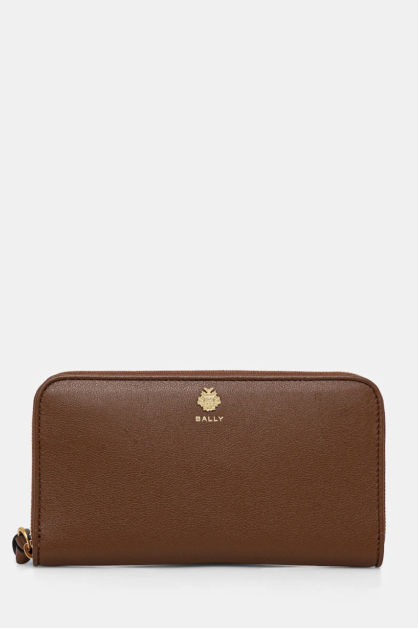 Bally portofel de piele femei, culoarea maro, WLL00C Bally portofel de piele femei, culoarea maro, WLL00C