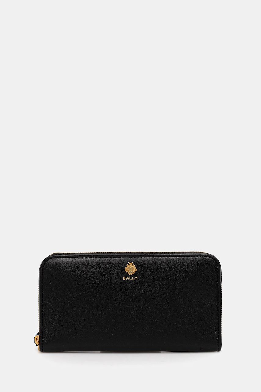 Bally portofel de piele femei, culoarea negru, WLL00C