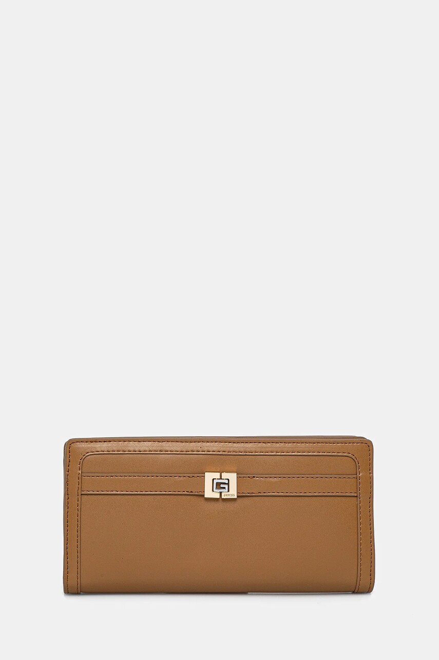 Levně Kožená peněženka Guess hnědá barva, RW1718 P5101