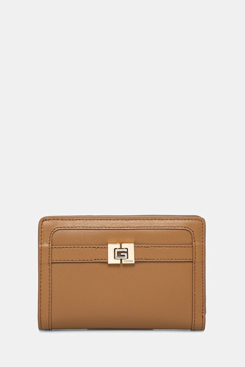 Levně Kožená peněženka Guess hnědá barva, RW1719 P5101