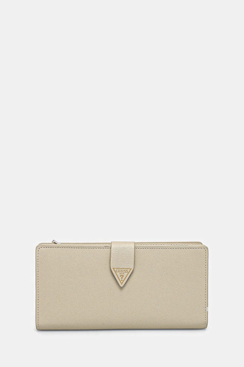 Levně Kožená peněženka Guess MIRIAM béžová barva, RW1771 P5201