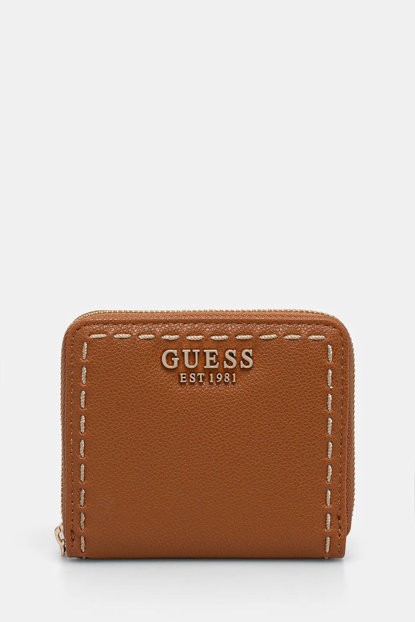 Levně Peněženka Guess NASTRA hnědá barva, SWBG96 37137