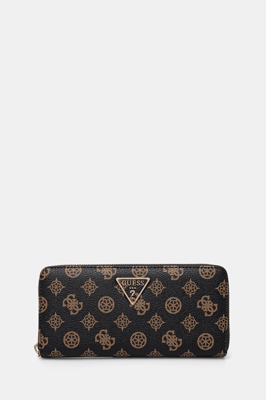 Levně Peněženka Guess LAUREL hnědá barva, SWPG85 00146