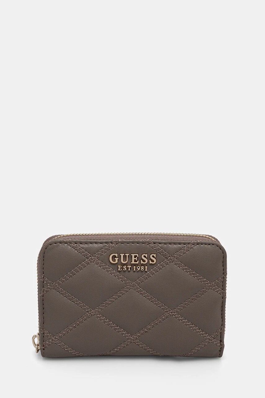 Levně Peněženka Guess TAMSIN hnědá barva, SWQG96 32140