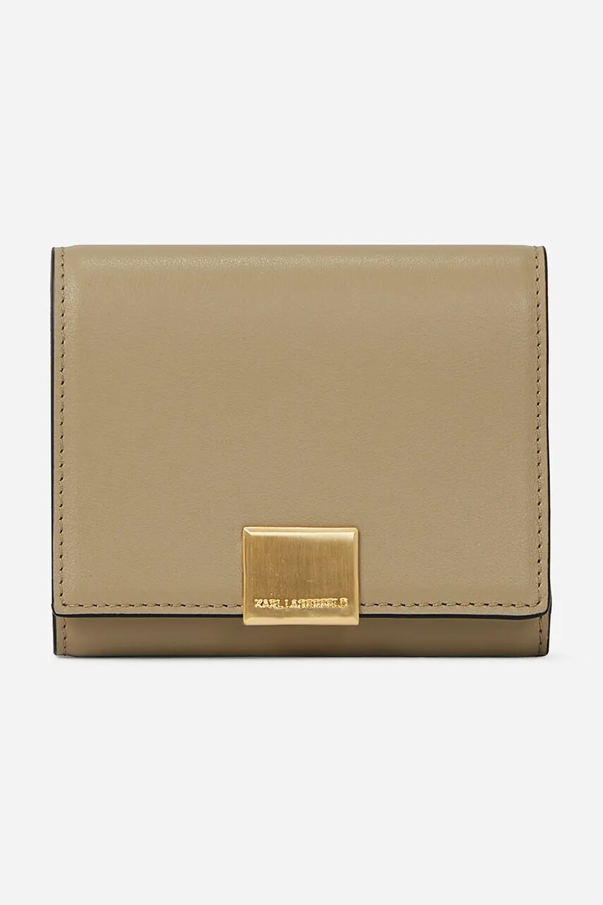 Karl Lagerfeld portofel de piele femei, culoarea bej, A2W32030