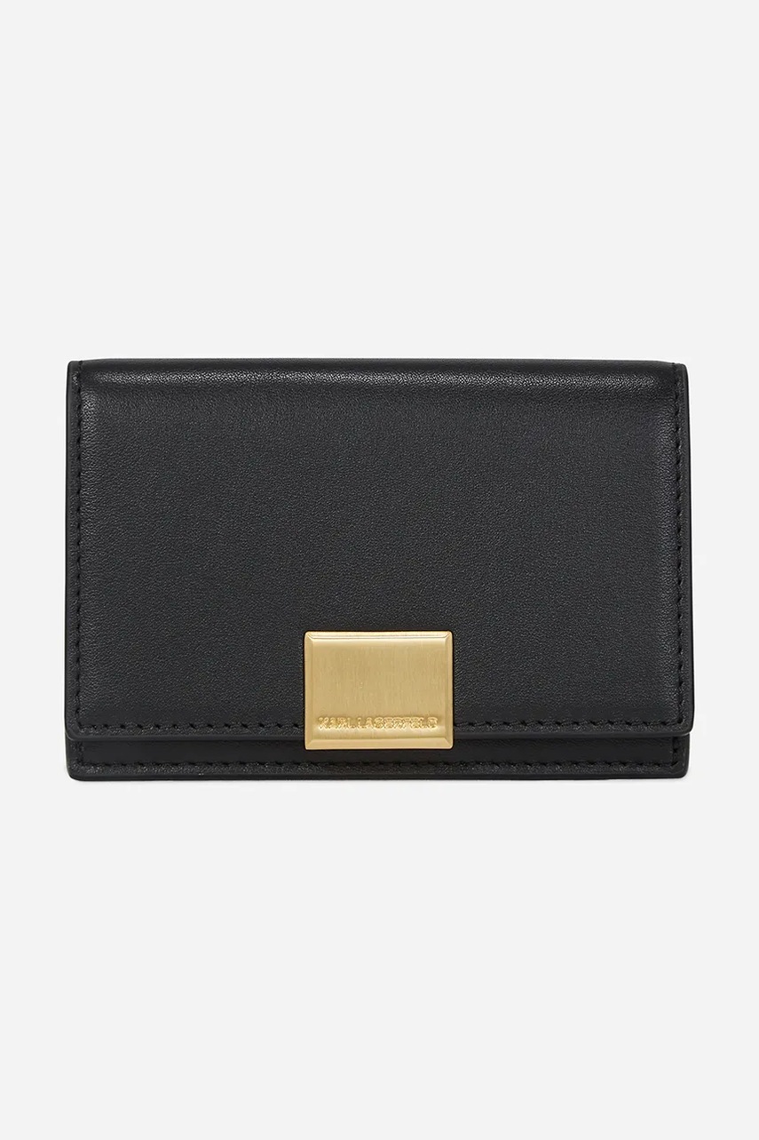 Karl Lagerfeld portofel de piele femei, culoarea negru, A2W32028