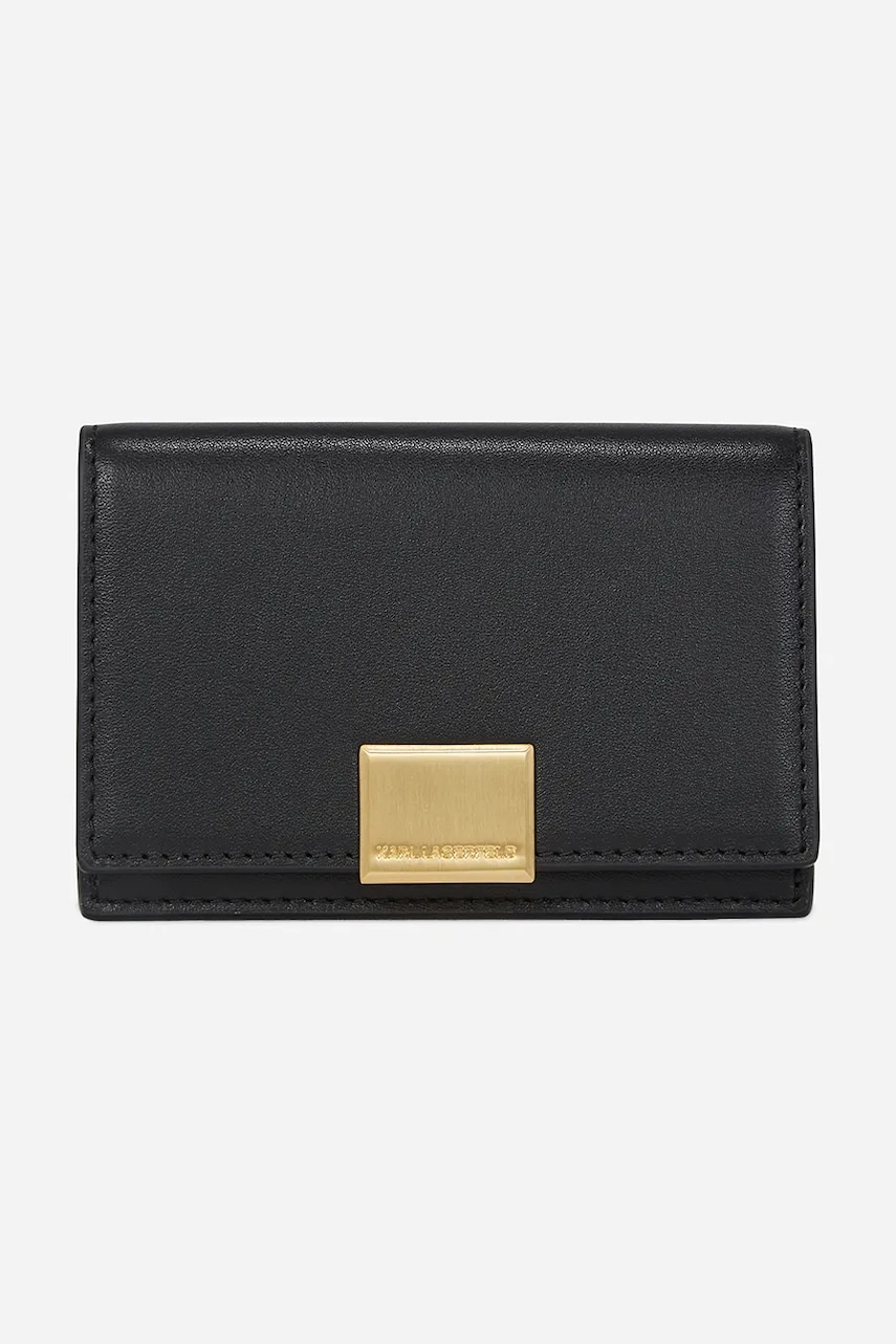 Karl Lagerfeld portofel de piele femei, culoarea negru, A2W32028 Karl Lagerfeld portofel de piele femei, culoarea negru, A2W32028