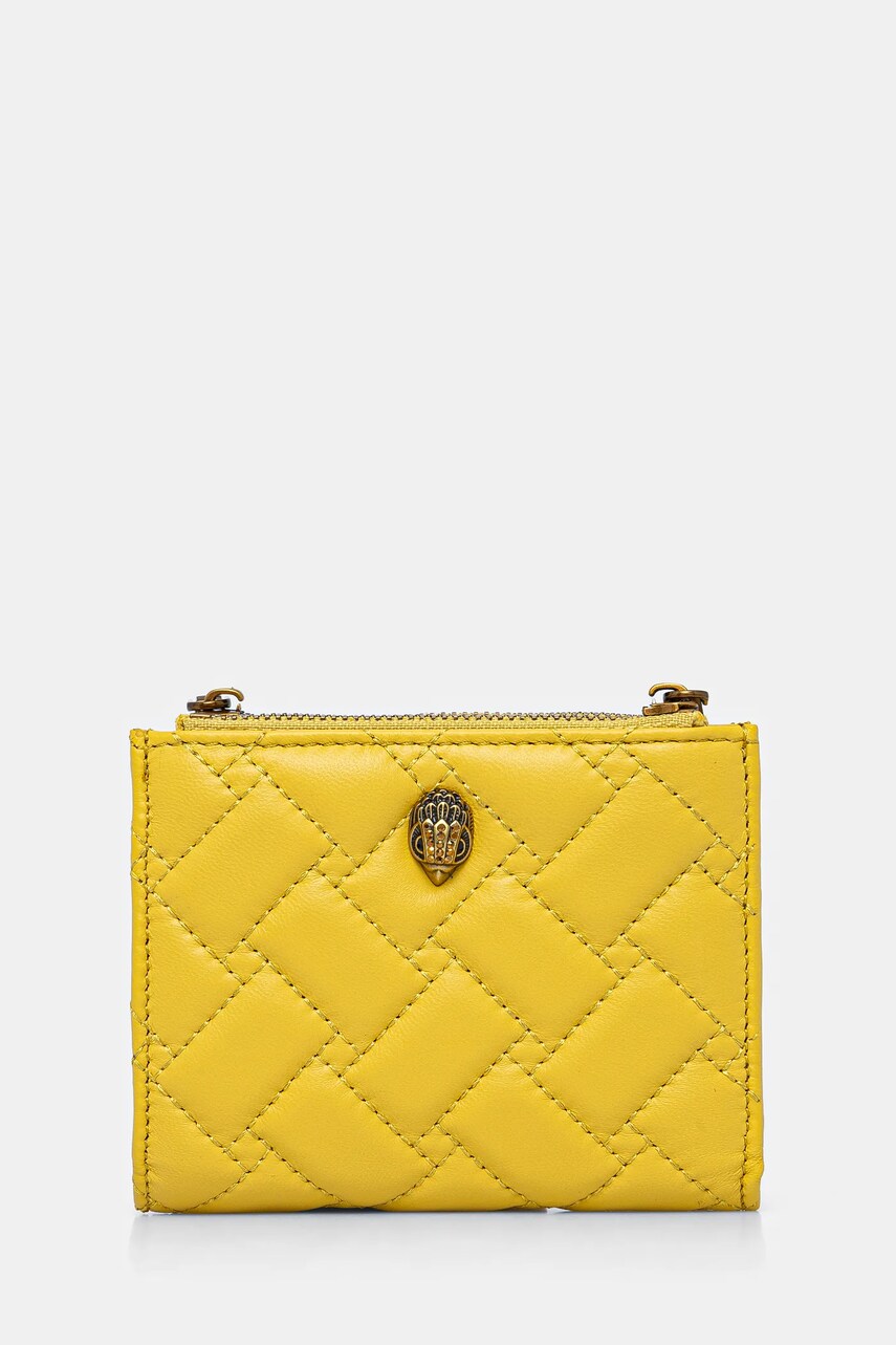 Kurt Geiger London portofel de piele KENSINGTON femei, culoarea galben, 4198793109