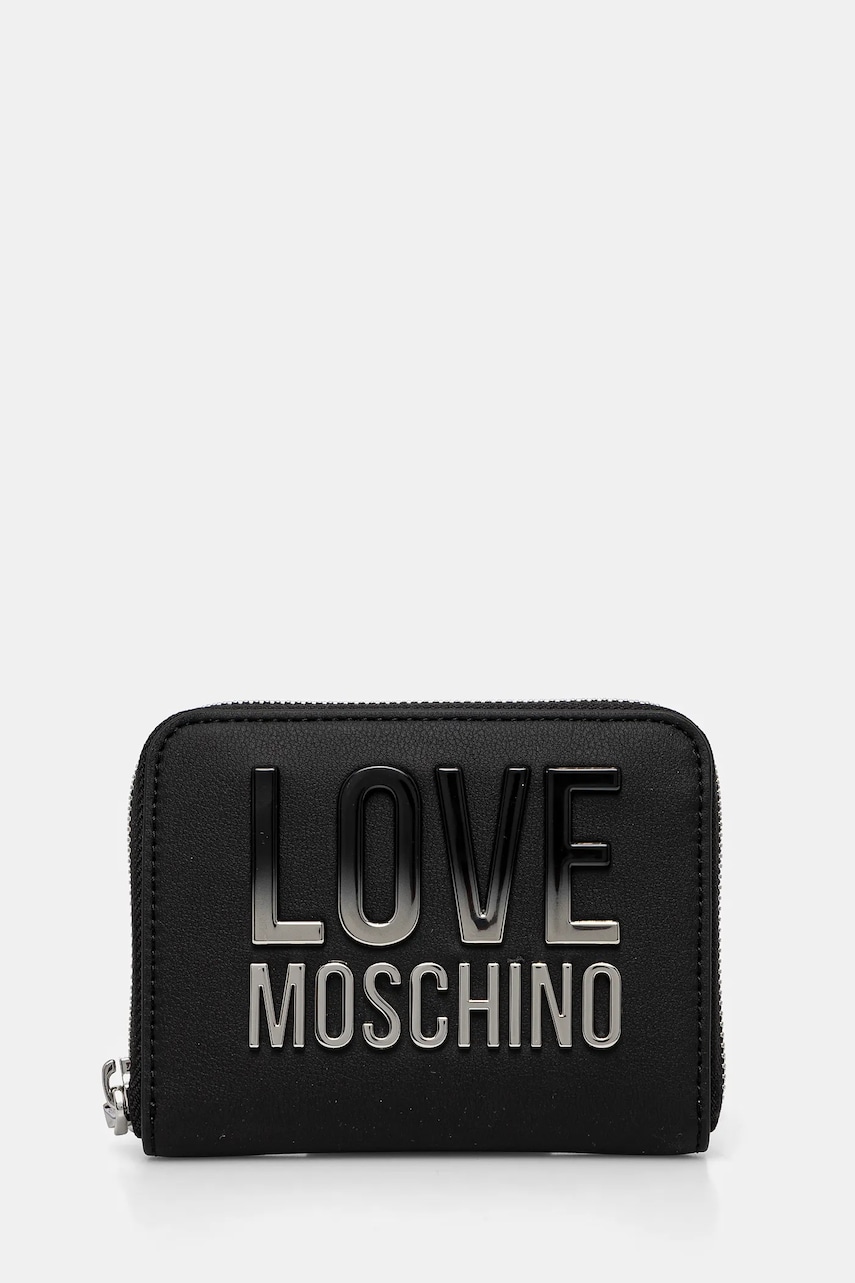 Love Moschino portofel femei, culoarea negru, JC5732PP0MKD000B