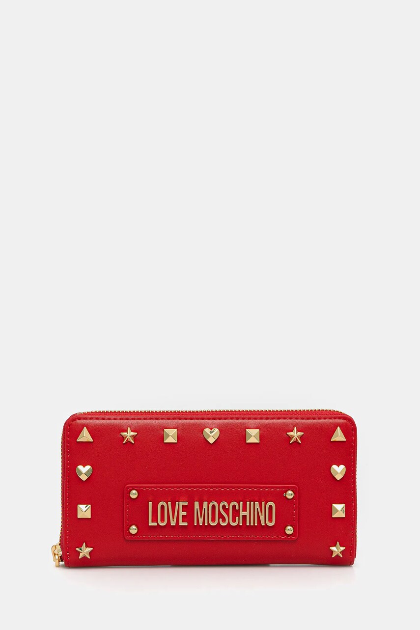 Love Moschino portofel femei, culoarea rosu, JC5738PP0MKH0500