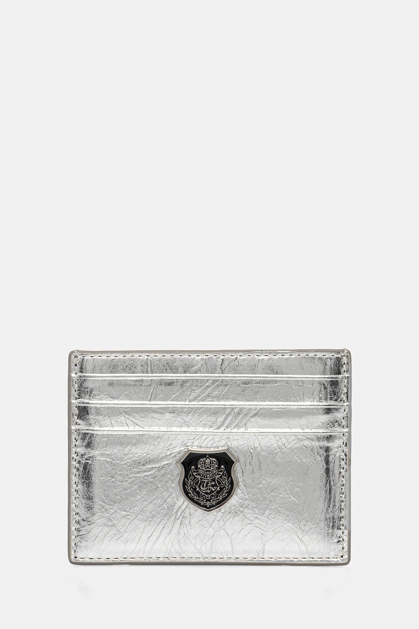 The Kooples carcasa din piele culoarea argintiu, AFPM30000K