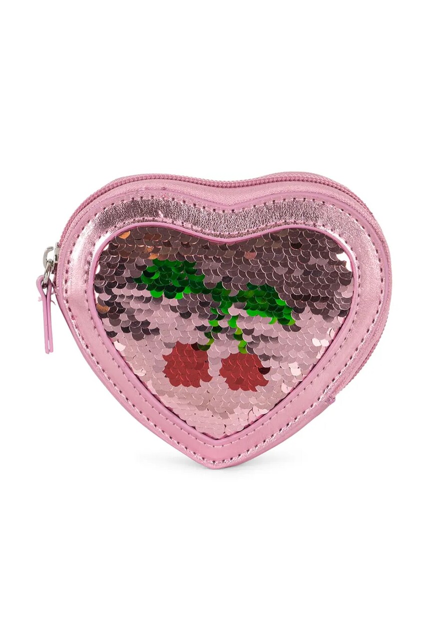 Levně Dětská peněženka Konges Sløjd TUT HEART SEQUIN WALLET růžová barva, KS102876