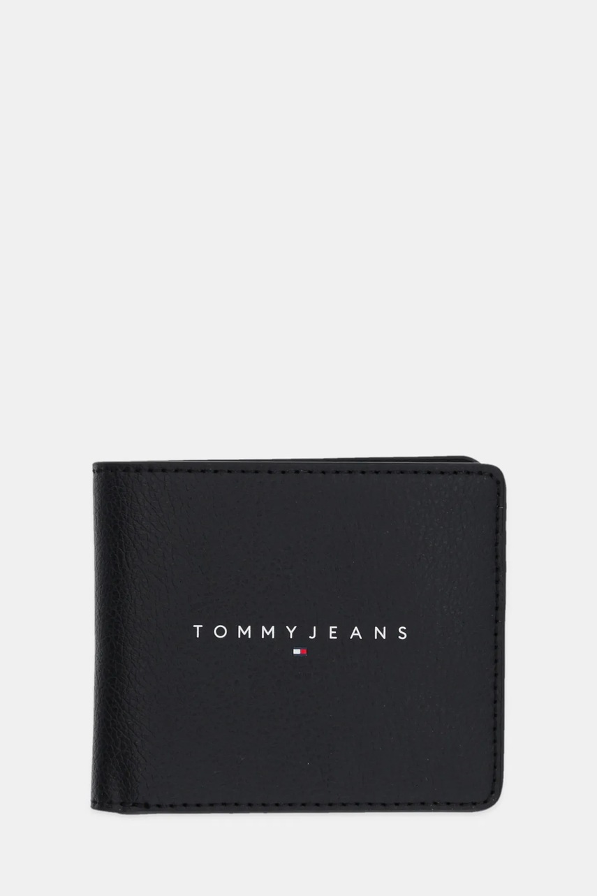 Tommy Jeans portofel barbati, culoarea negru, AM0AM12952
