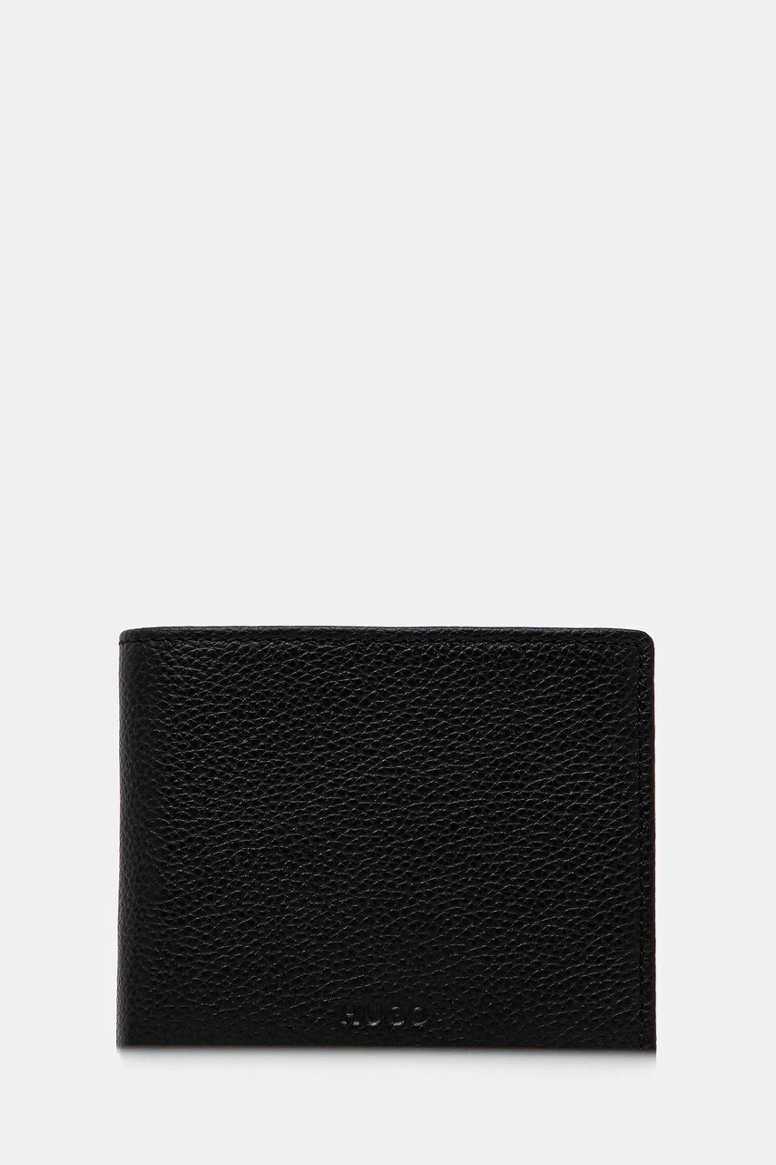 HUGO portofel de piele barbati, culoarea negru, 50536054