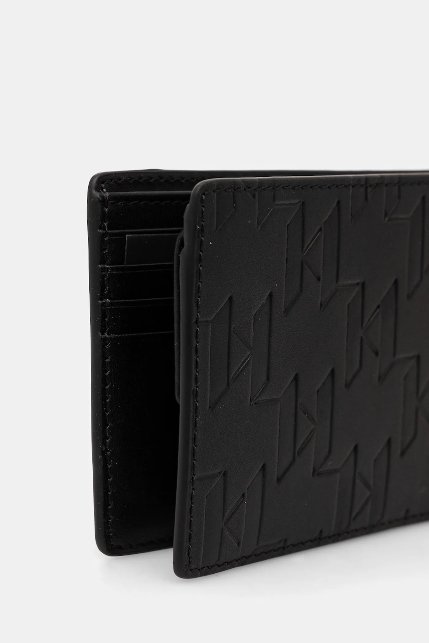 Кожаный кошелек Karl Lagerfeld K/LOOM мужской цвет чёрный A1M32015 Кожаный кошелек Karl Lagerfeld K/LOOM мужской цвет чёрный A1M32015