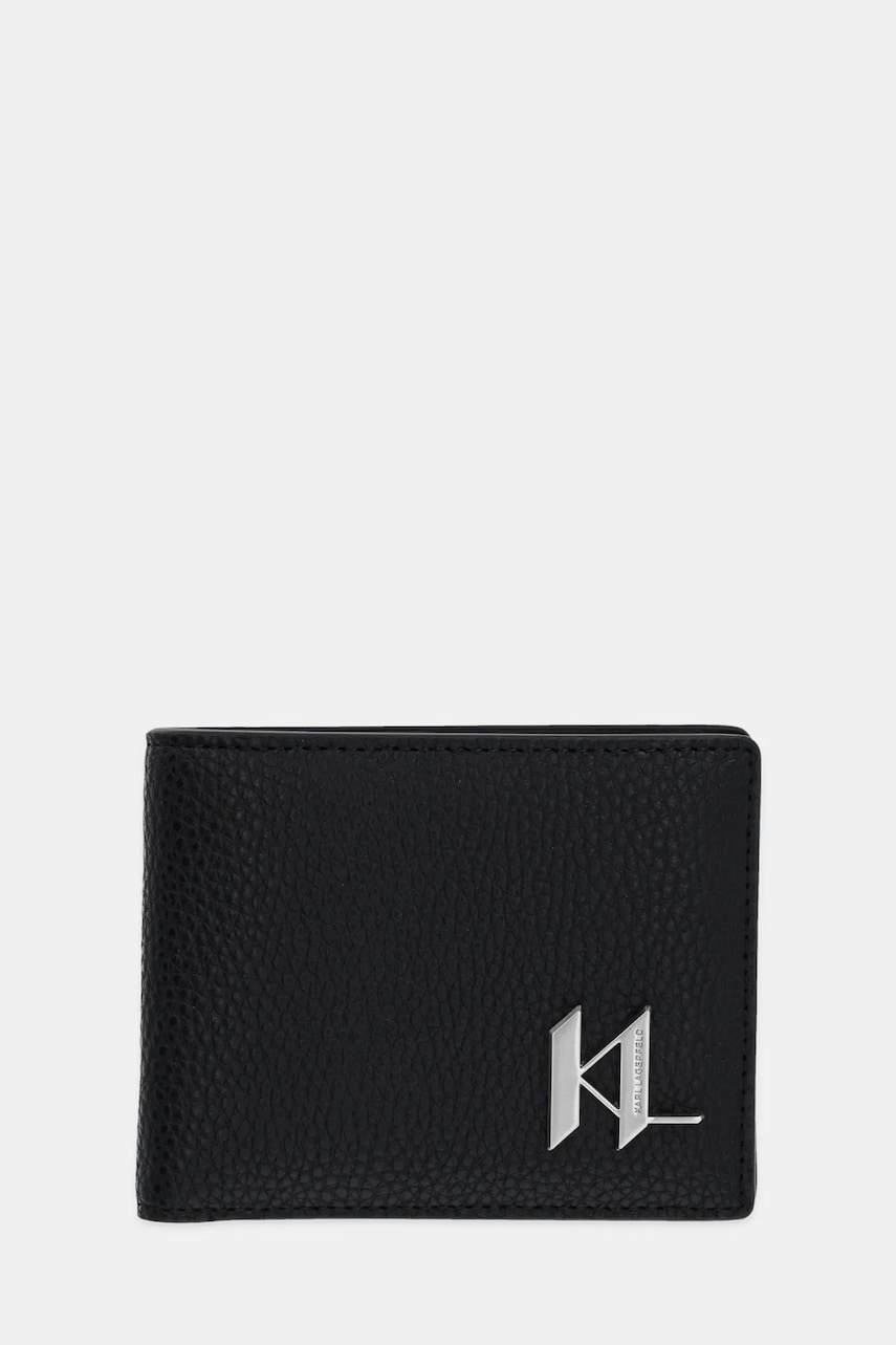 Karl Lagerfeld portofel de piele barbati, culoarea negru, A1M32019