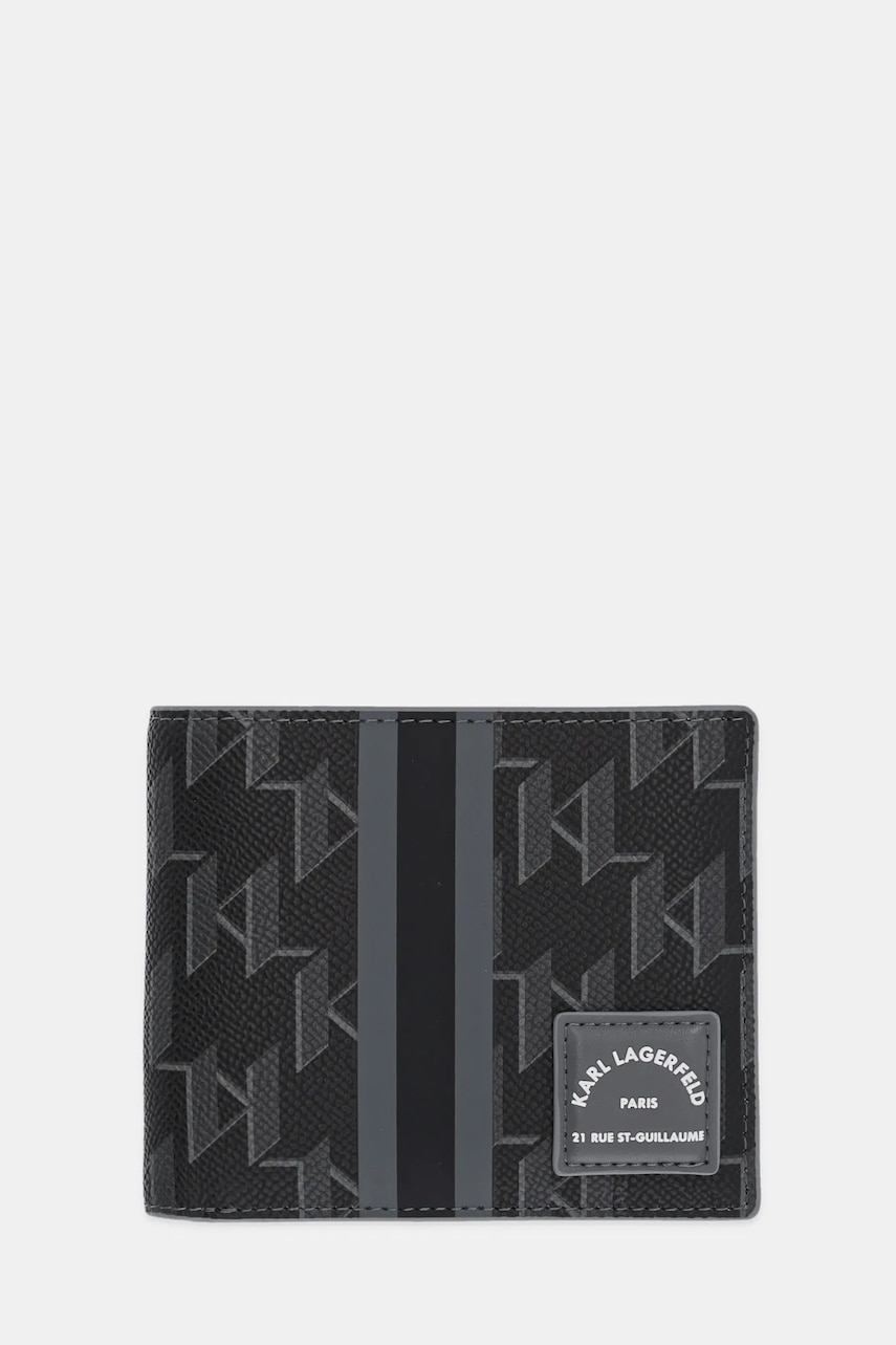 Karl Lagerfeld portofel K/KANVAS bărbați, culoarea negru, A1M32035