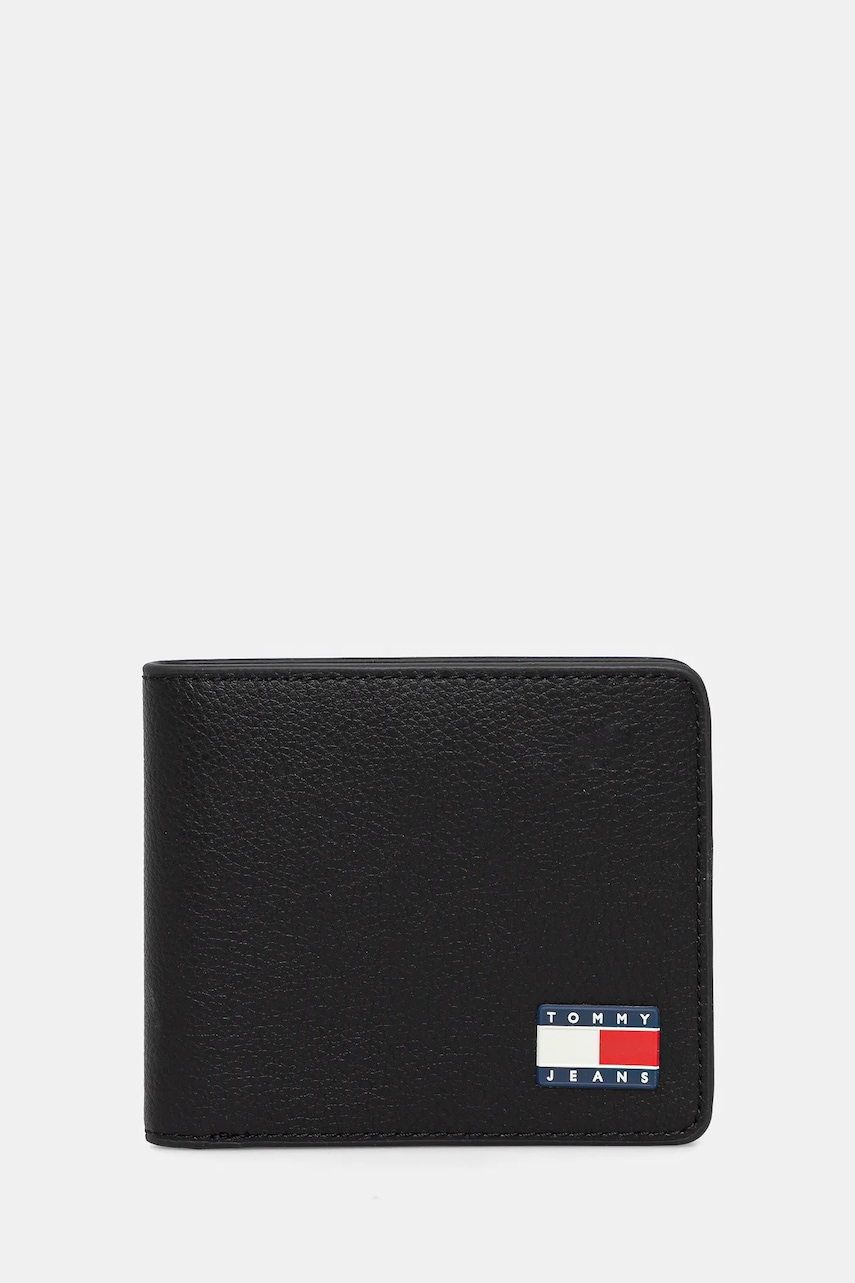 Tommy Jeans portofel barbati, culoarea negru, AM0AM13371 Tommy Jeans portofel barbati, culoarea negru, AM0AM13371