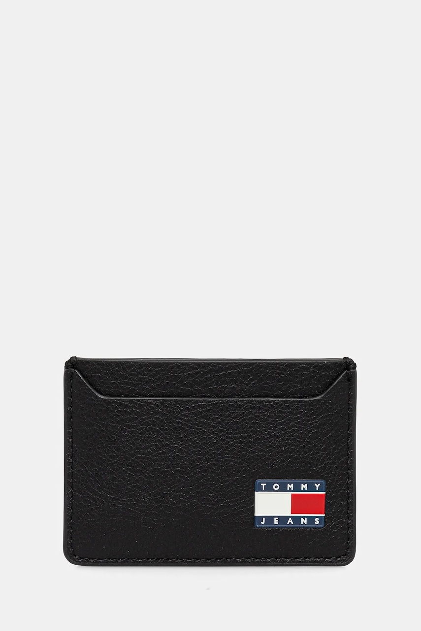 Tommy Jeans carcasa cardului culoarea negru, AM0AM13388 Tommy Jeans carcasa cardului culoarea negru, AM0AM13388
