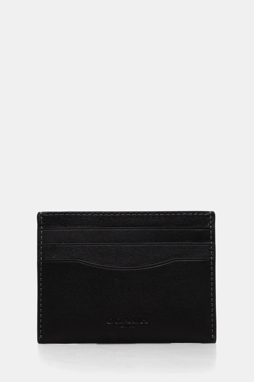 Coach card holder culoarea negru, CZ000
