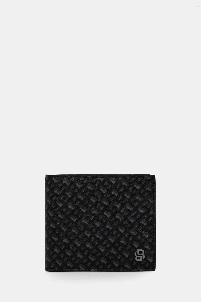 BOSS portofel de piele barbati, culoarea negru, 50536782