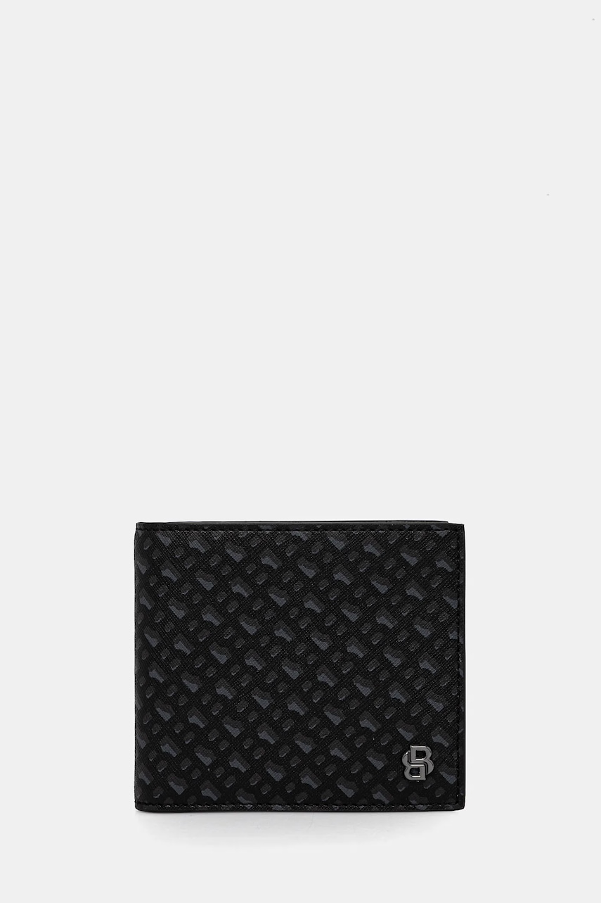 BOSS portofel de piele barbati, culoarea negru, 50536782