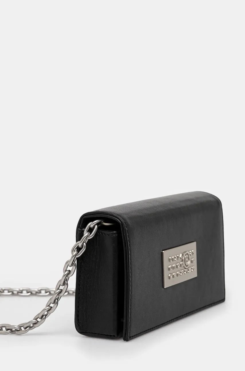 Кожаная сумка MM6 Maison Margiela цвет чёрный SB5ZI0014 Кожаная сумка MM6 Maison Margiela цвет чёрный SB5ZI0014