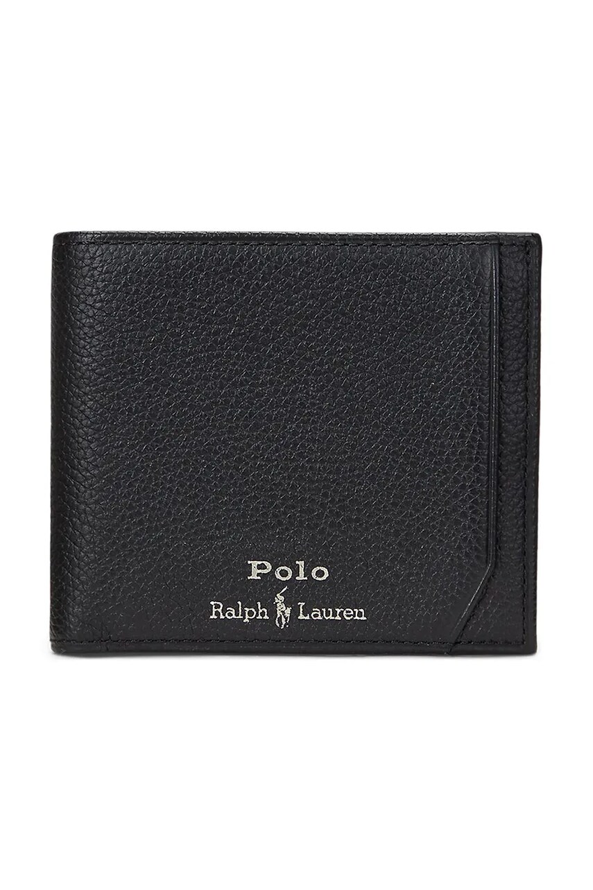 Levně Kožená peněženka Polo Ralph Lauren černá barva, 405963224