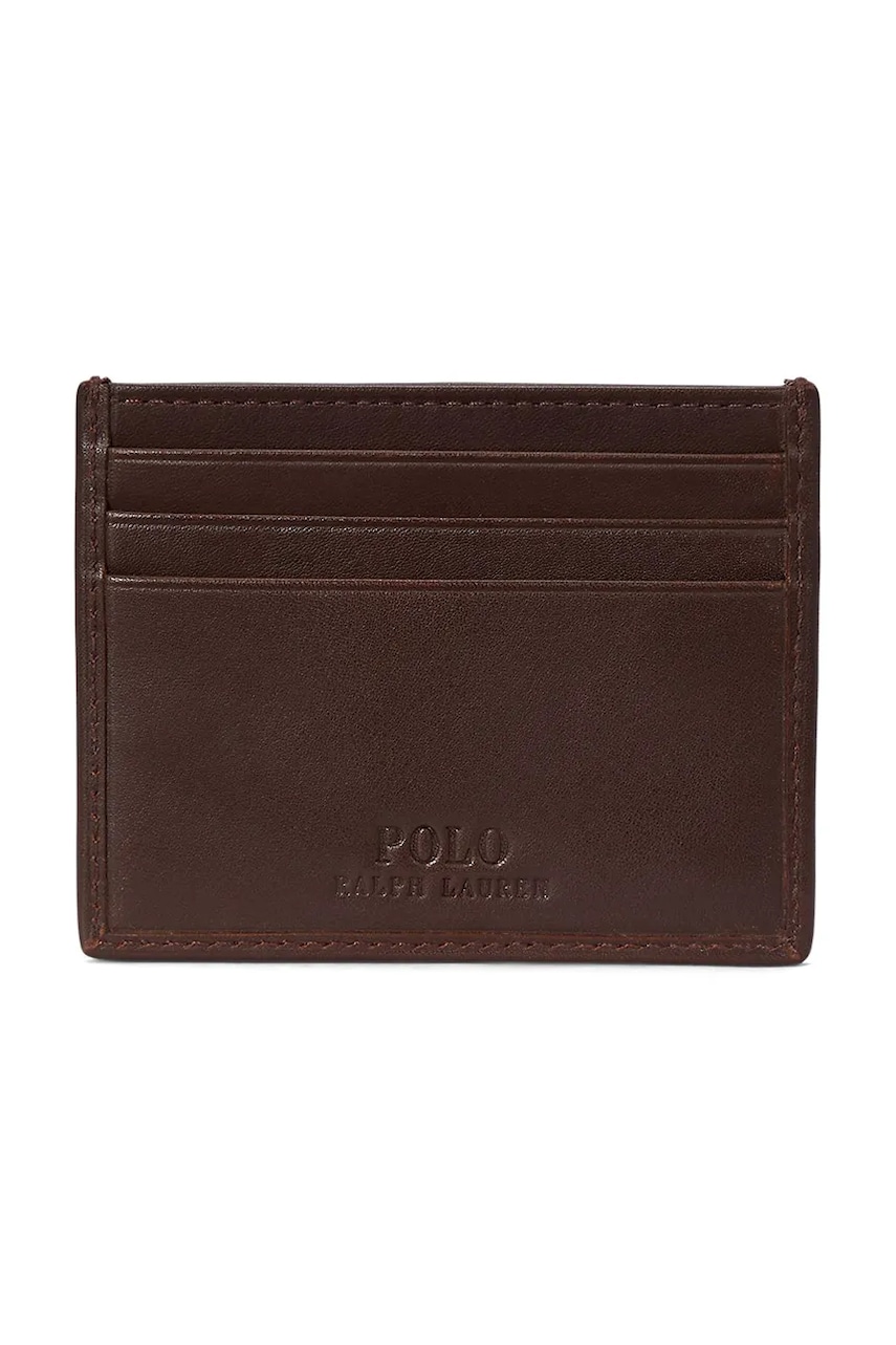 Кожаный чехол на карты Polo Ralph Lauren цвет коричневый 405964517 Кожаный чехол на карты Polo Ralph Lauren цвет коричневый 405964517