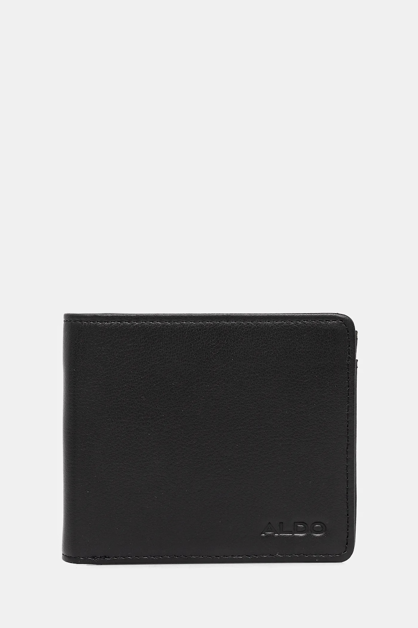 Aldo portofel de piele ETHUWIN barbati, culoarea negru, 13989316