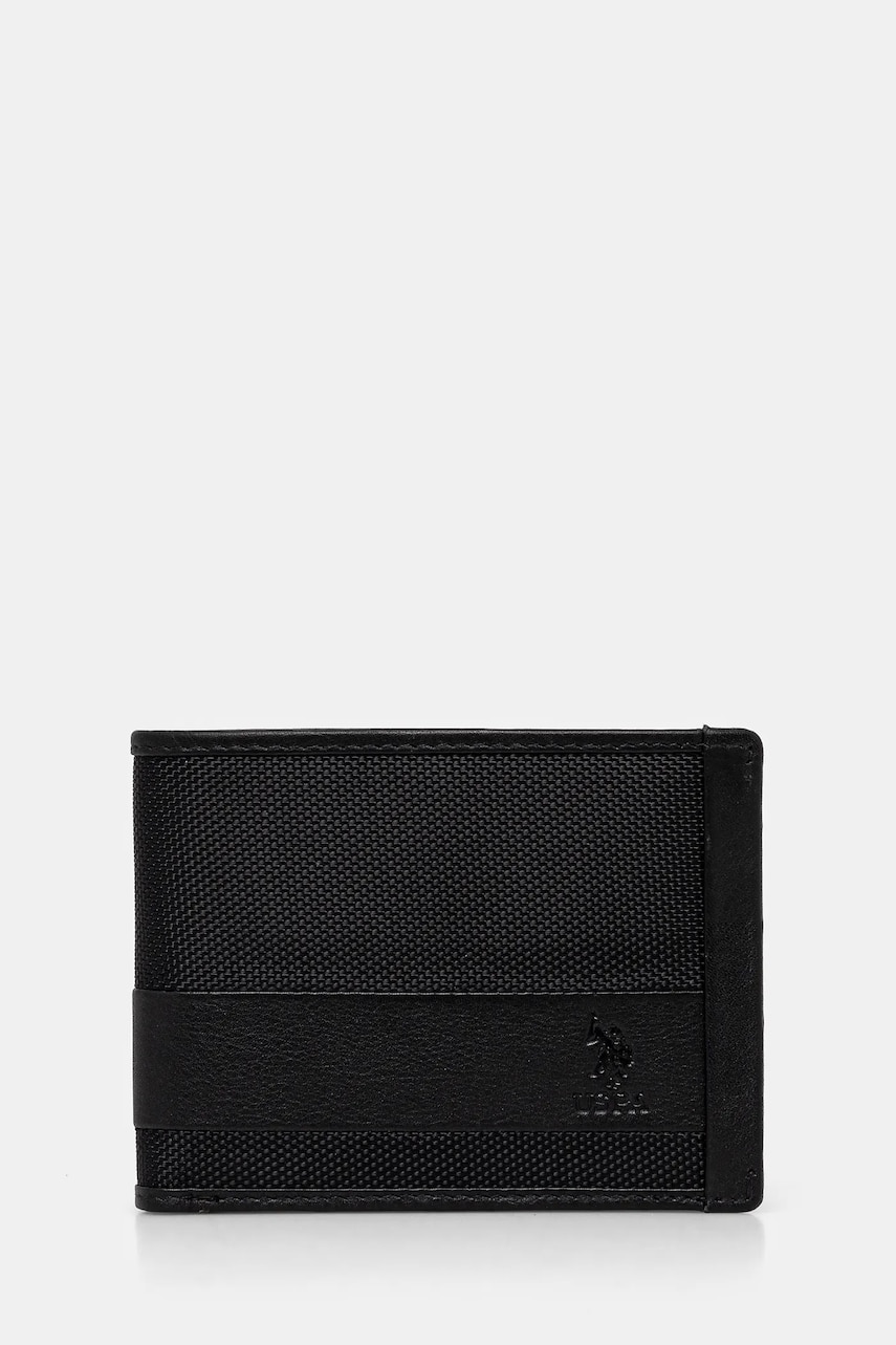 U.S. Polo Assn. portofel Mallet barbati, culoarea negru, WEUMW2629MH9