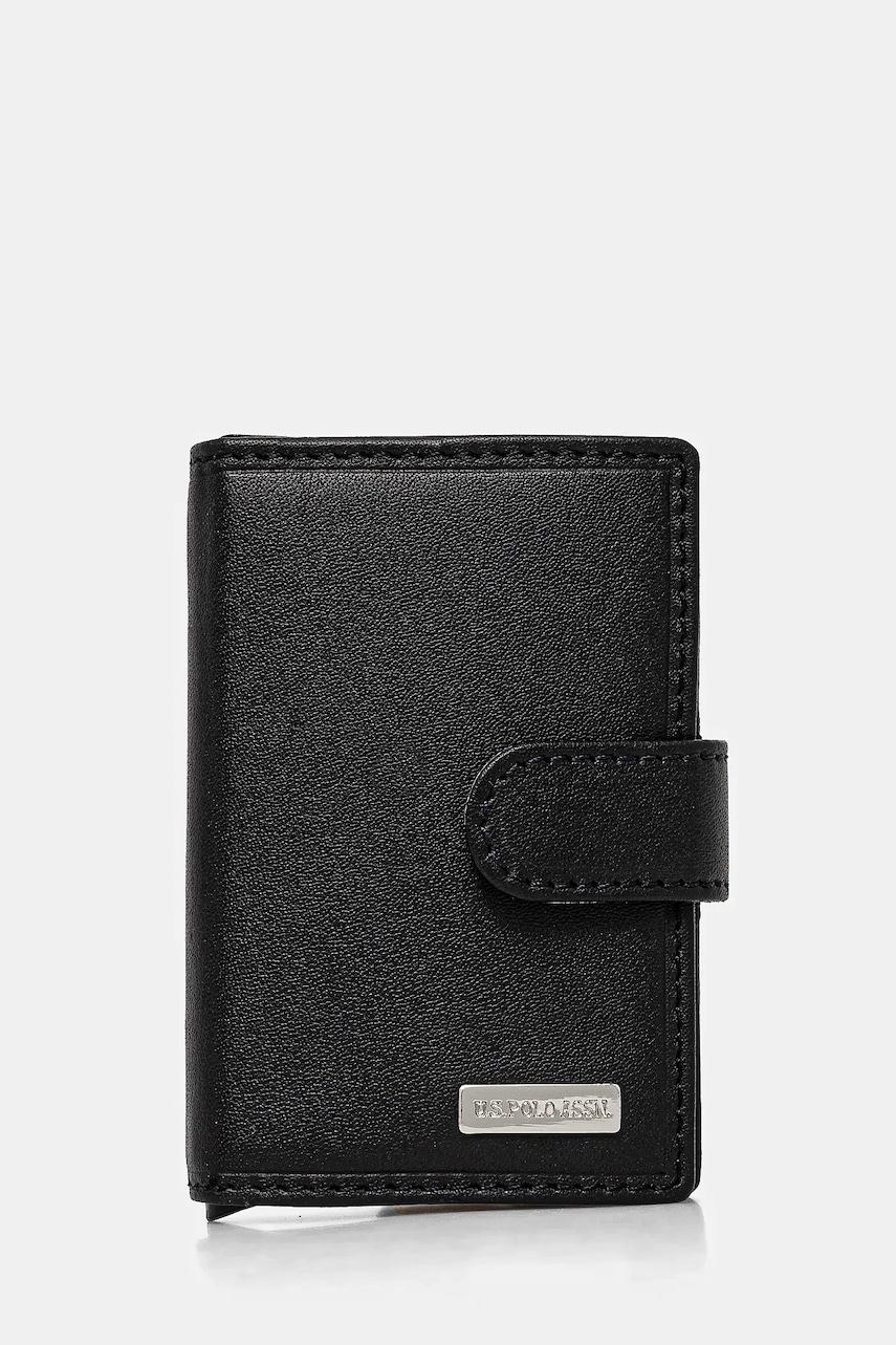 U.S. Polo Assn. carcasa din piele Utah culoarea negru, WEUUA2617MHA