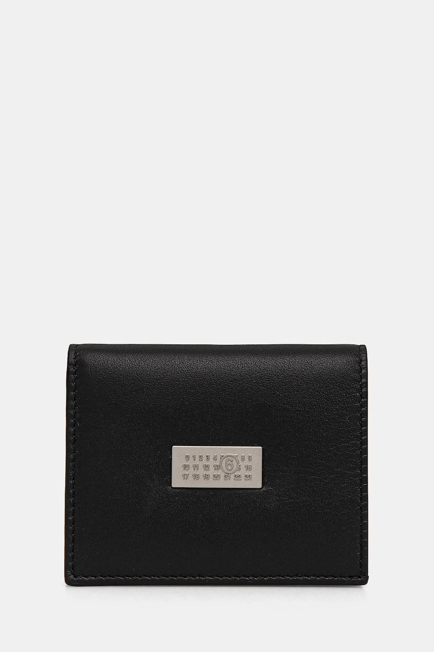 MM6 Maison Margiela portofel de piele culoarea negru, SA5UI0015.P7258 MM6 Maison Margiela portofel de piele culoarea negru, SA5UI0015.P7258