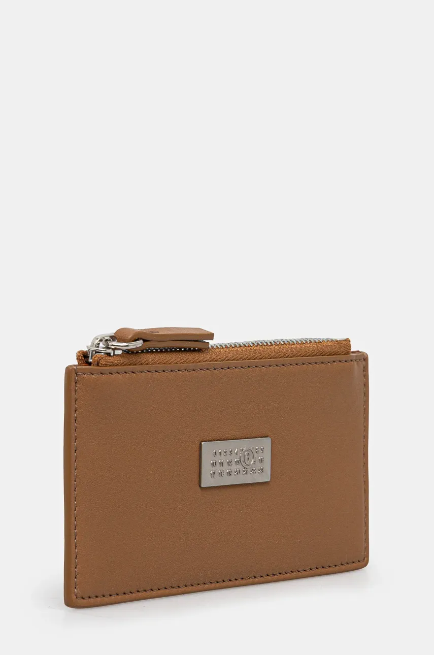 Кожаный кошелек MM6 Maison Margiela цвет коричневый SA5UI0016.P7258 Кожаный кошелек MM6 Maison Margiela цвет коричневый SA5UI0016.P7258