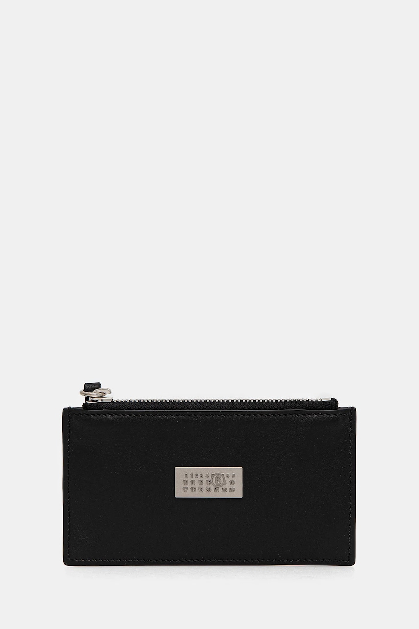 MM6 Maison Margiela portofel de piele culoarea negru, SA5UI0016.P7258 MM6 Maison Margiela portofel de piele culoarea negru, SA5UI0016.P7258