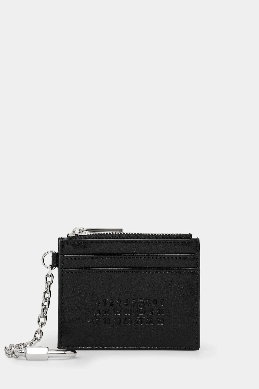 MM6 Maison Margiela portofel de piele culoarea negru, SA5UI0021.P7253 MM6 Maison Margiela portofel de piele culoarea negru, SA5UI0021.P7253