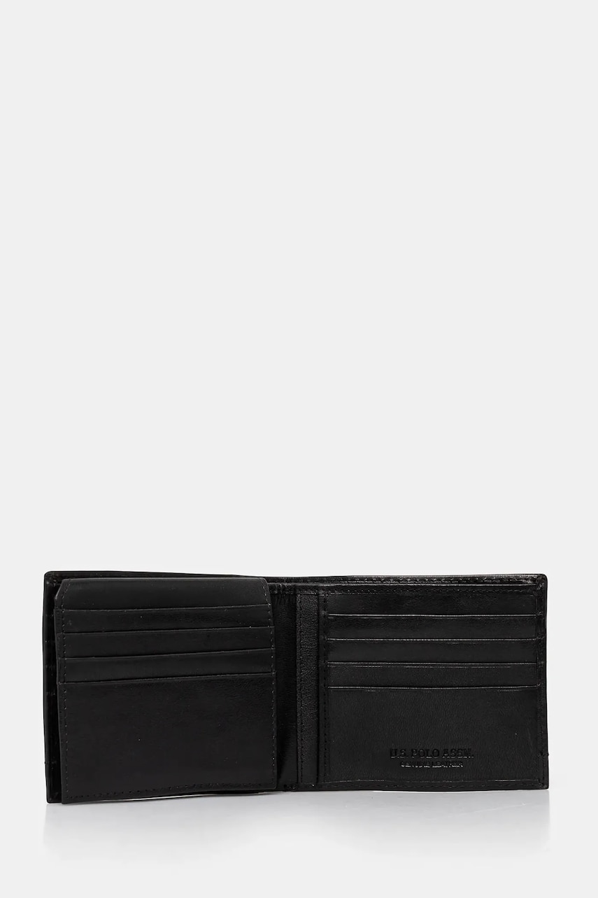 Кожаный кошелек U.S. Polo Assn. Sti.H Wallet цвет чёрный AIUS82353MHA Кожаный кошелек U.S. Polo Assn. Sti.H Wallet цвет чёрный AIUS82353MHA