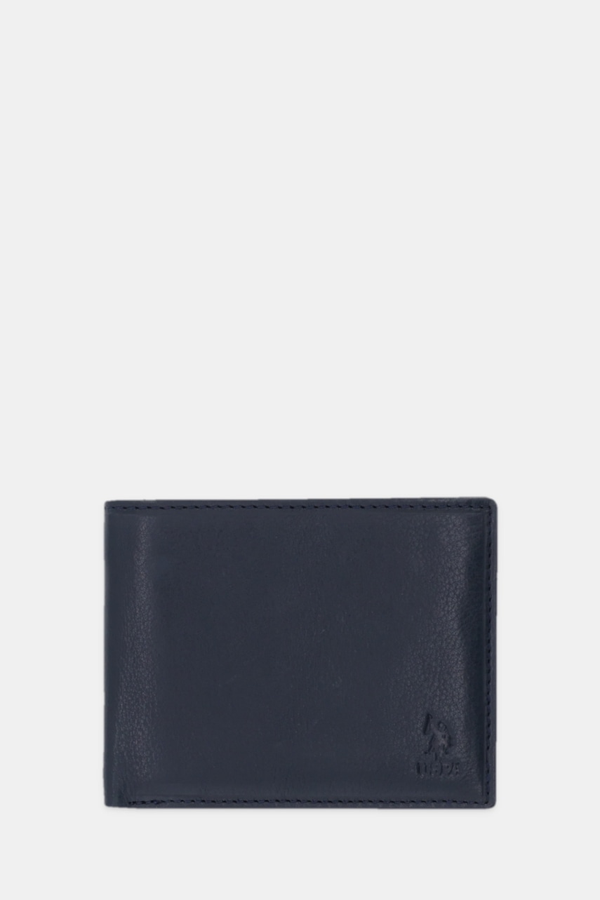 U.S. Polo Assn. portofel de piele West culoarea albastru marin, AEUZ22536MHA