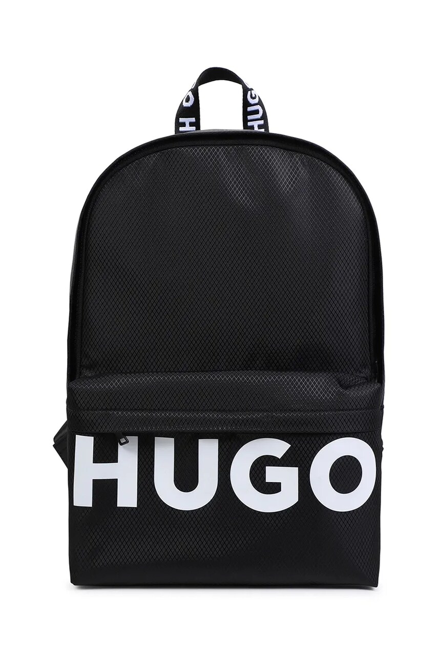 HUGO ghiozdan copii culoarea negru, mare, cu imprimeu, G00424