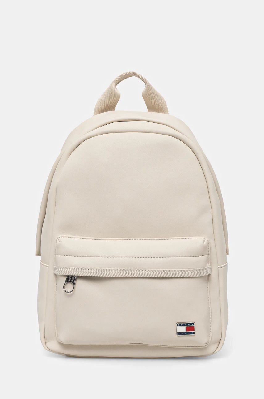 Tommy Jeans rucsac femei, culoarea bej, mic, uni, AW0AW17357