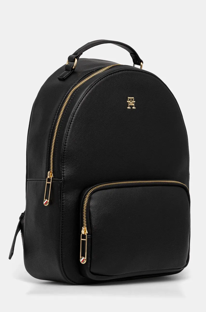 Рюкзак Tommy Hilfiger женский цвет чёрный большой однотонный AW0AW16915 Рюкзак Tommy Hilfiger женский цвет чёрный большой однотонный AW0AW16915