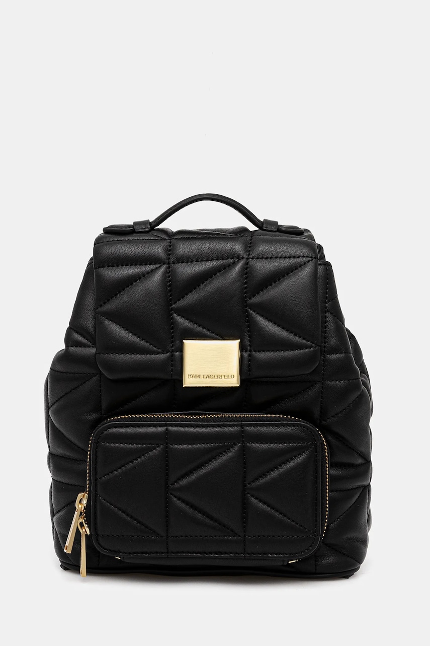 Karl Lagerfeld rucsac femei, culoarea negru, mic, neted, A1W30436 Karl Lagerfeld rucsac femei, culoarea negru, mic, neted, A1W30436