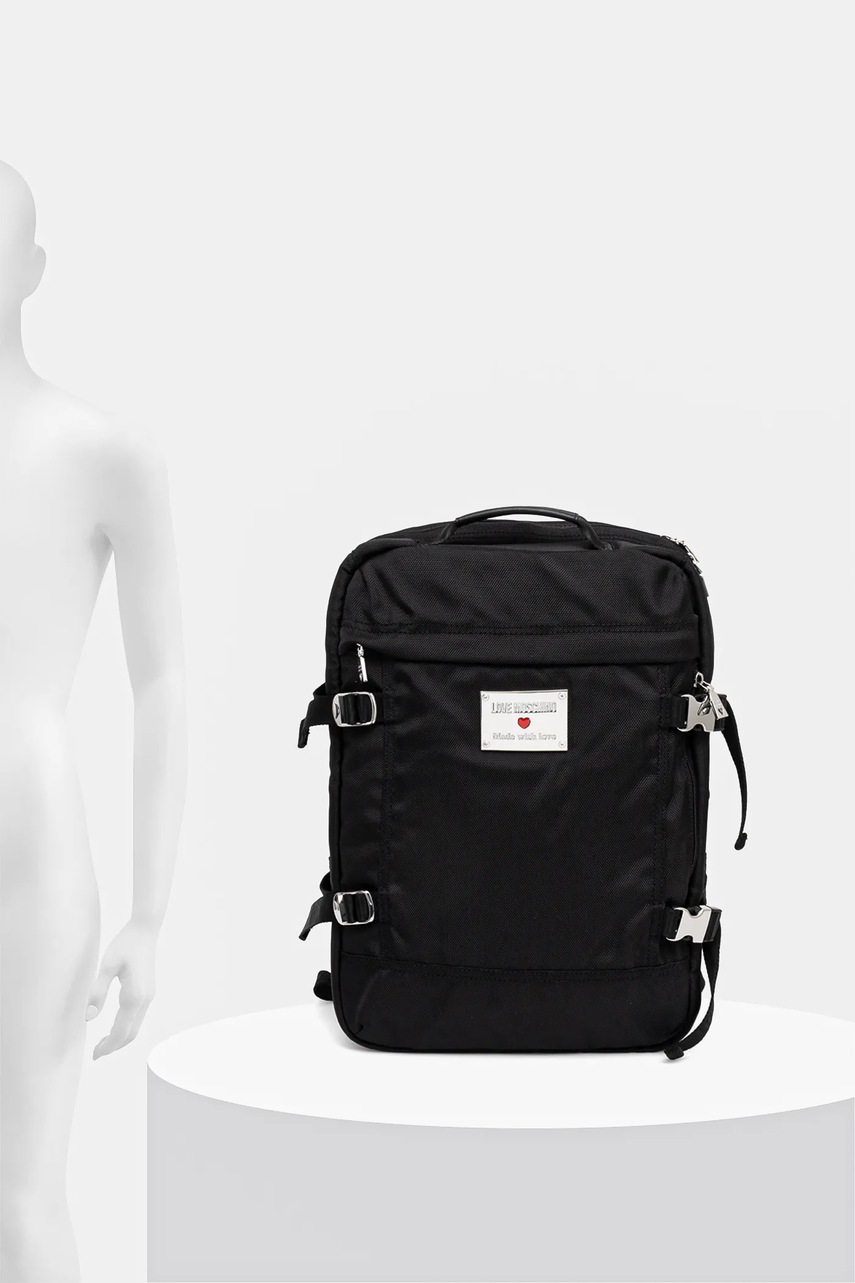 Σακίδιο πλάτης Love Moschino χρώμα: μαύρο, JC4200PP1 φωτογραφία