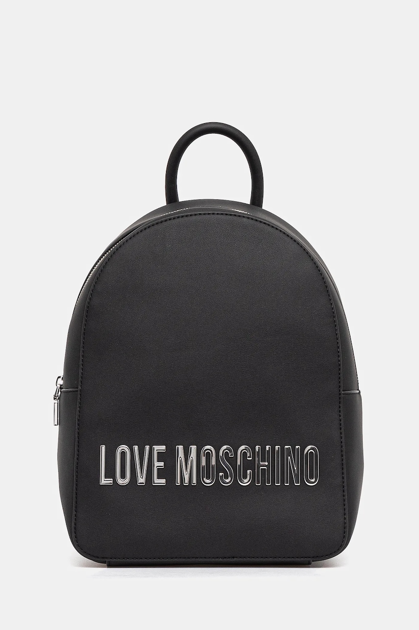 Love Moschino rucsac femei, culoarea negru, mare, cu imprimeu, JC4193PP1