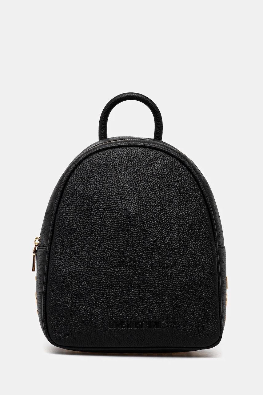 Love Moschino rucsac femei, culoarea negru, mic, neted, JC4030PP1